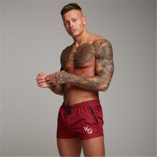 Solid Color Short Swim Trunks