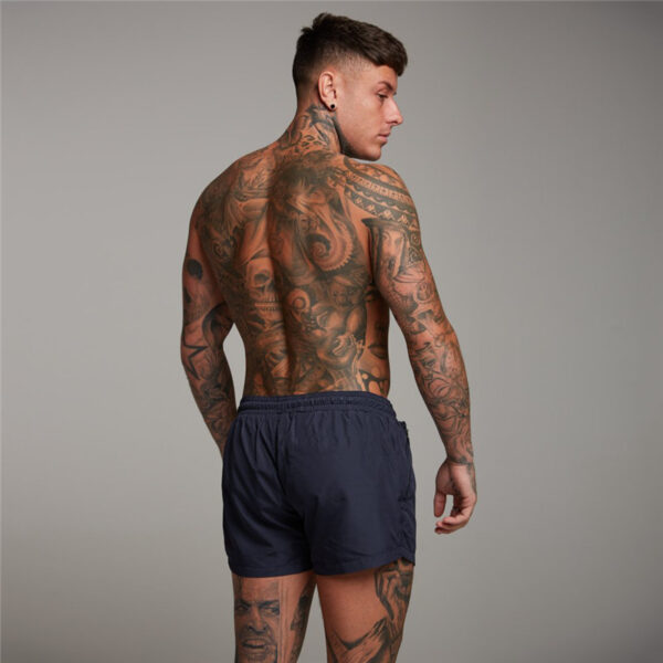 Solid Color Short Swim Trunks - Image 2