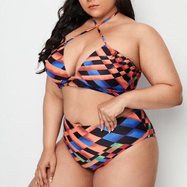 Plus Size Geometric Print Bikini - Image 10