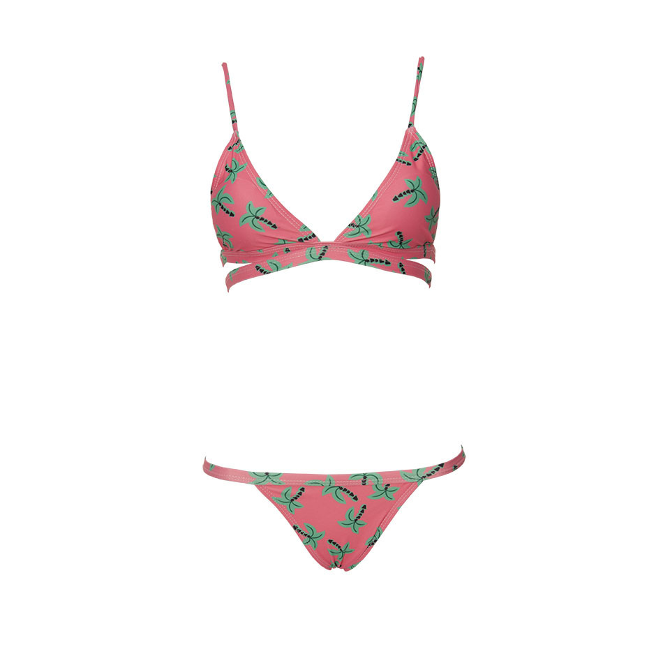 Tropical Palm Print Bikini Set - Image 5