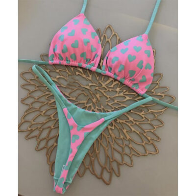 Fun Print Three-Piece Bikini Set | Women's Swimwear