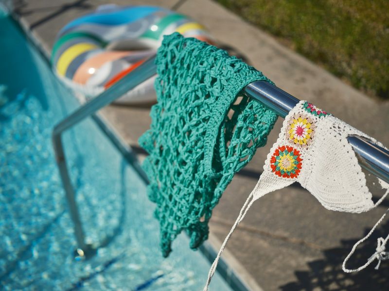 Crochet bikini poolside summer style