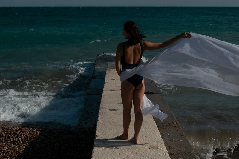 one shoulder bikini summer color styling inspiration