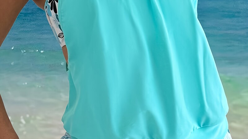 Woman styling a bikini with a sarong cover up at the beach