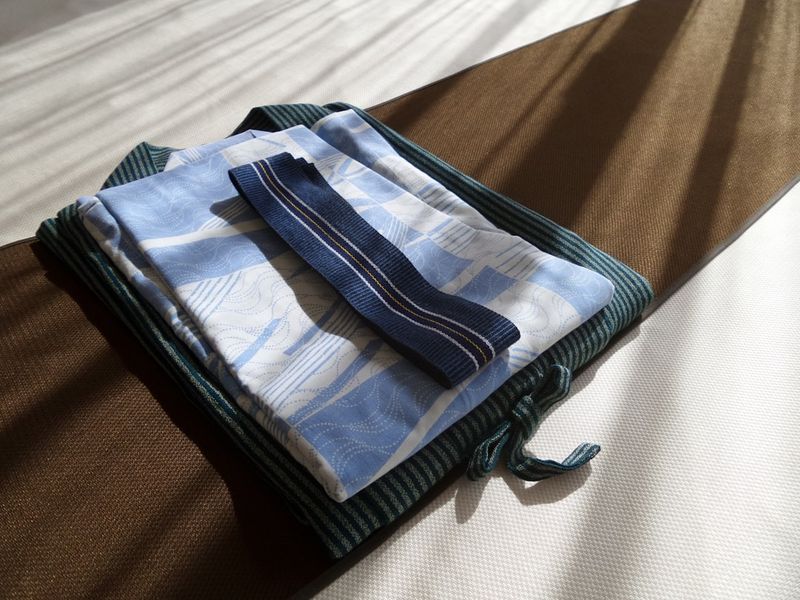 Folded swimwear storage protecting fabric elasticity between wears