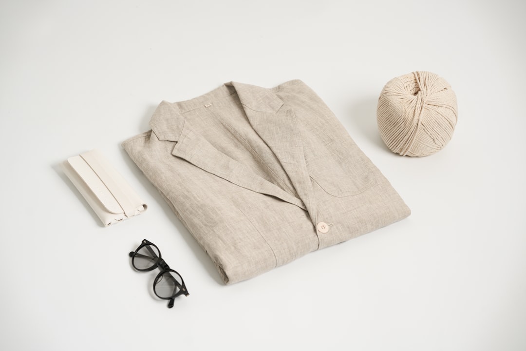 A linen suit placed on the table