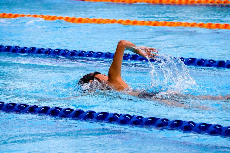 Period swimwear for active swimming and lap workouts