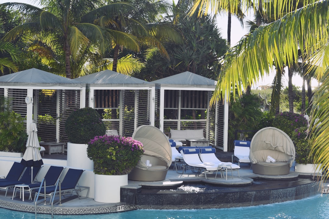 Lounging by the pool in Miami Beach