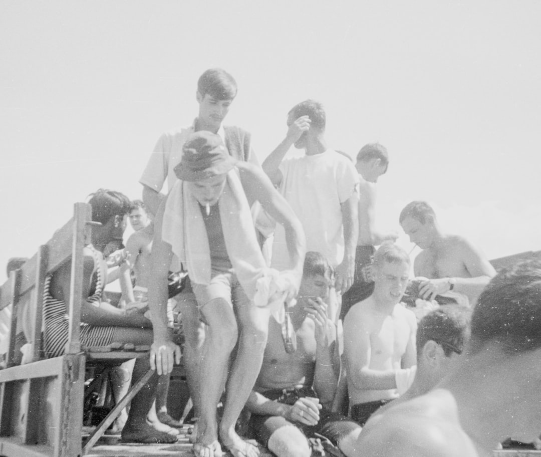 1950s film scan from negatives. American soldiers in Vietnam