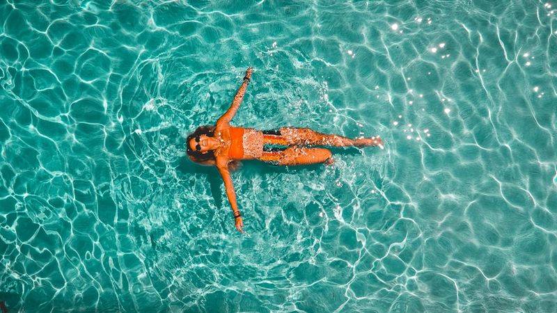 beach bikini summer fashion coral peach swimwear 2026
