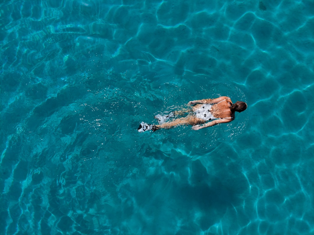 Swimming in the clear sea