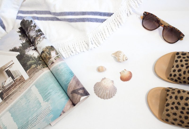 Underwire swimwear styled with summer beach accessories