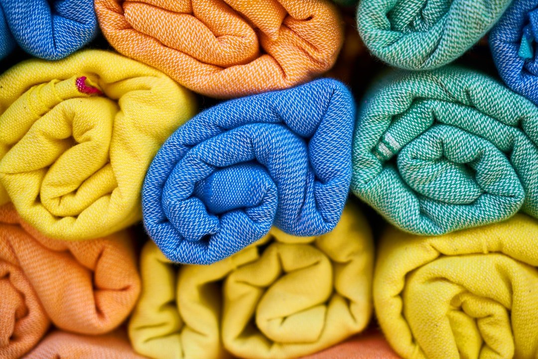 colored towels